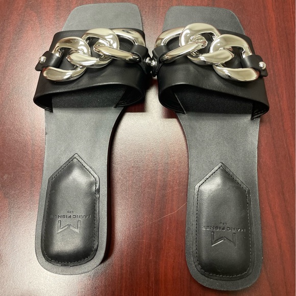 Marc Fischer LTD, NEW, EXCELLENT condition, black/silver slip-ons, W 8M - Picture 3 of 7